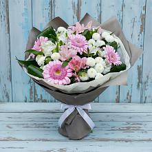 Букет цветов из:  Герберы, Альстромерии и Хризантемы в Бирске