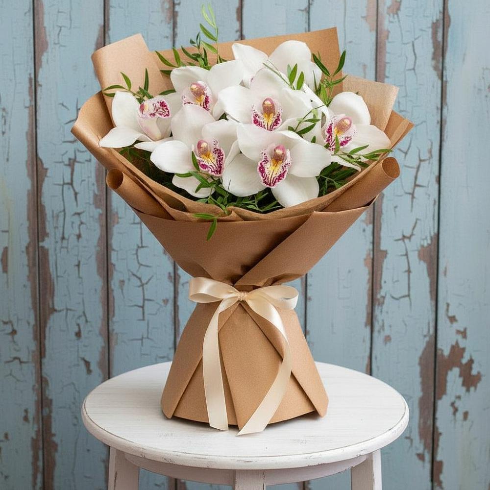 Букет цветов из: Орхидеи и Розы в Бирске