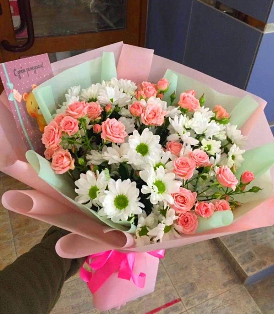 Букет цветов из: Розы и Хризантемы в Бирске