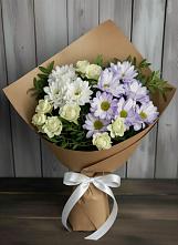 Букет цветов из:  Хризантемы и Розы в Бирске