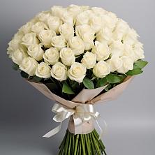 Букет 101 беля роза Белоснежка в Бирске