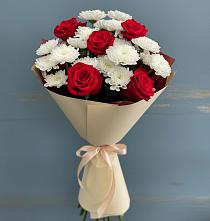 Букет цветов из:  Розы и Хризантемы #REPLACE_PRED# Бирске