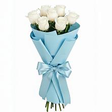 Букет 7 белых роз Проуд в Бирске