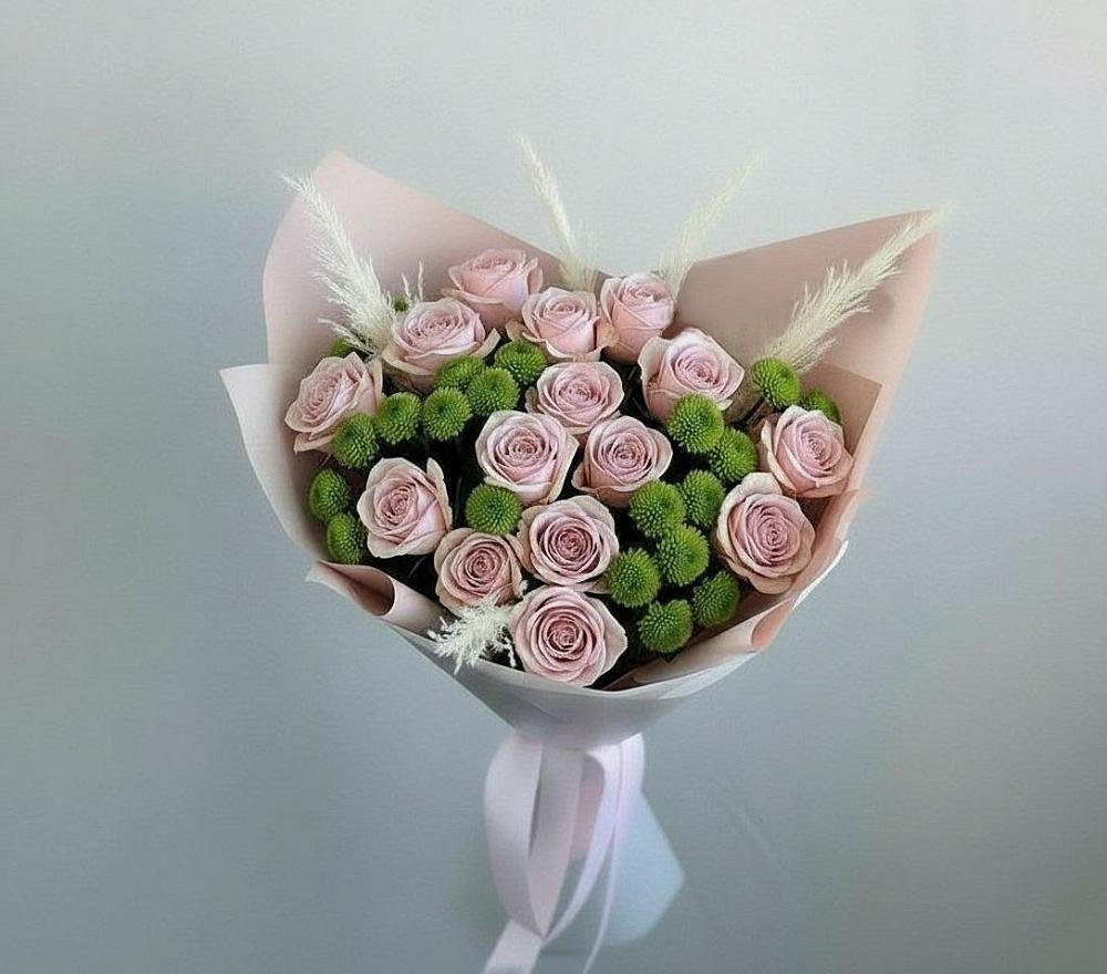 Букет цветов из: Розы и Хризантемы в Бирске