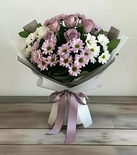 Букет цветов из:  Хризантемы и Розы в Бирске