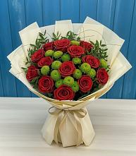 Букет цветов из:  Розы и Хризантемы в Бирске