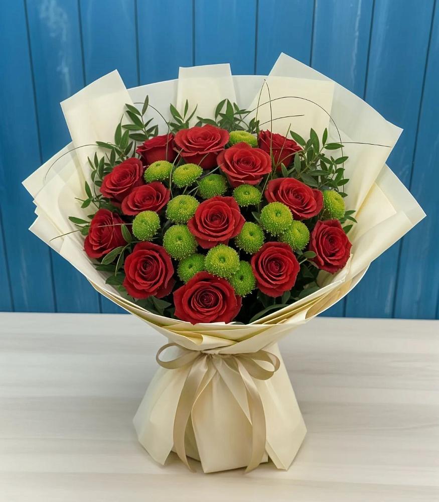 Букет цветов из: Розы и Хризантемы в Бирске