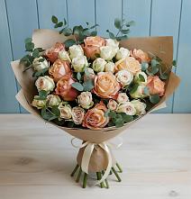 Букет цветов из:  Альстромерии и Розы в Бирске